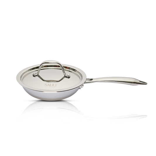 Triplex Stainless Steel Cookware Trio – Hybrid Tawa 30cm, Kadhai with Lid 22cm & Frypan 22cm