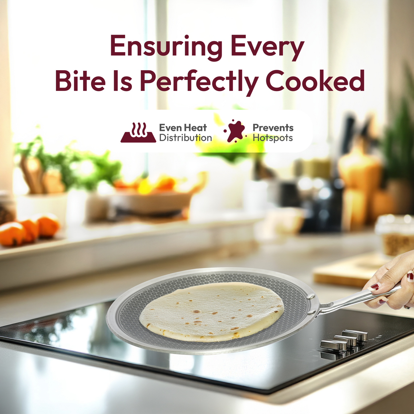 Premium Triplex Stainless Steel Cookware Set – Hybrid Tawa 30cm, Casserole 20cm & Frypan 20cm