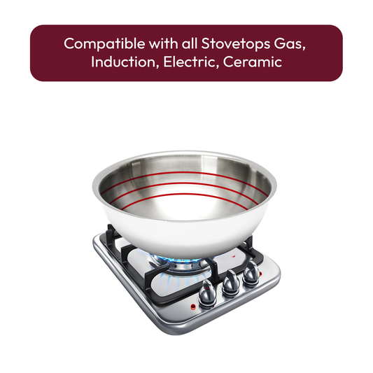 Triply Stainless Steel Tasla without Lid