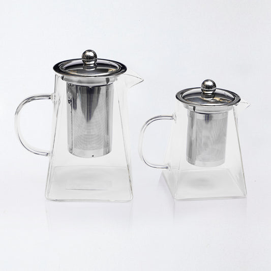 Hoyya Premium Glass Kettle with Stainless Steel Infuser – Elegant Tea Pot for Loose Leaf Brewing