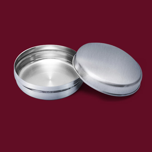 Sleek & Flat Steel Puri Dabba – Compact Food-Grade Storage for Puris, Snacks & Chocolates