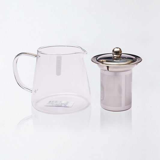 DELI KETTLE GPF 74-2 – Premium Glass Teapot with Stainless Steel Infuser & Lid