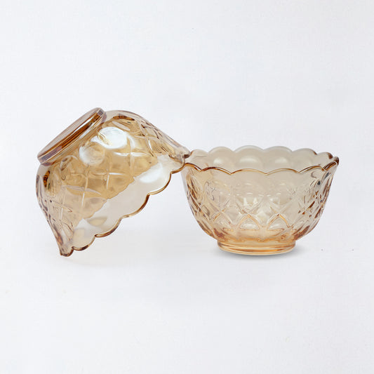 Luxurious Golden Glass Bowl – 9×9×5 cm Stylish Serveware & Décor