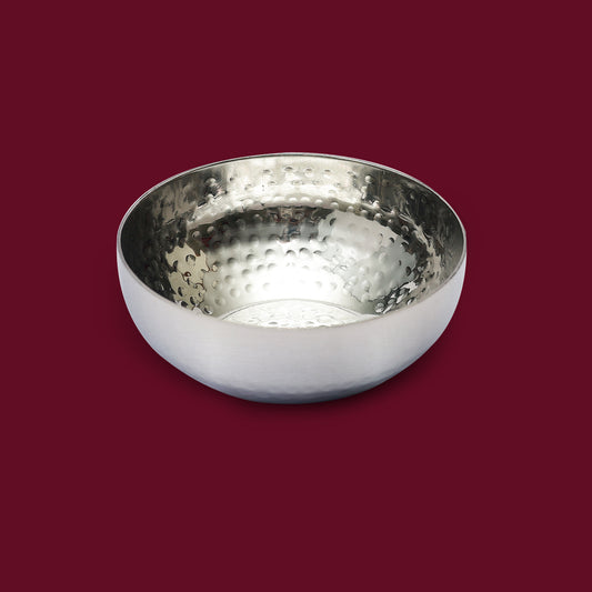 Hammered Stainless Steel Wati – Premium Food-Grade Serving Bowl for Daily Dining