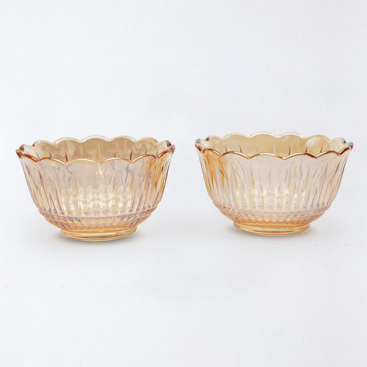 Elegant Golden Shine Glass Bowl – 9×9×5 cm Decorative & Functional Tableware