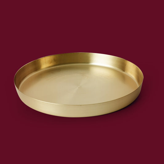 Pure Kansa Bronze Thali – Premium Dinner Plate for Healthy & Balanced Eating, Handcrafted & Durable