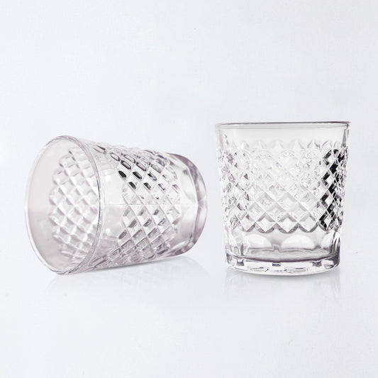 Classic diamond-cut texture for a touch (GLASS VIVENDI WHISKY)