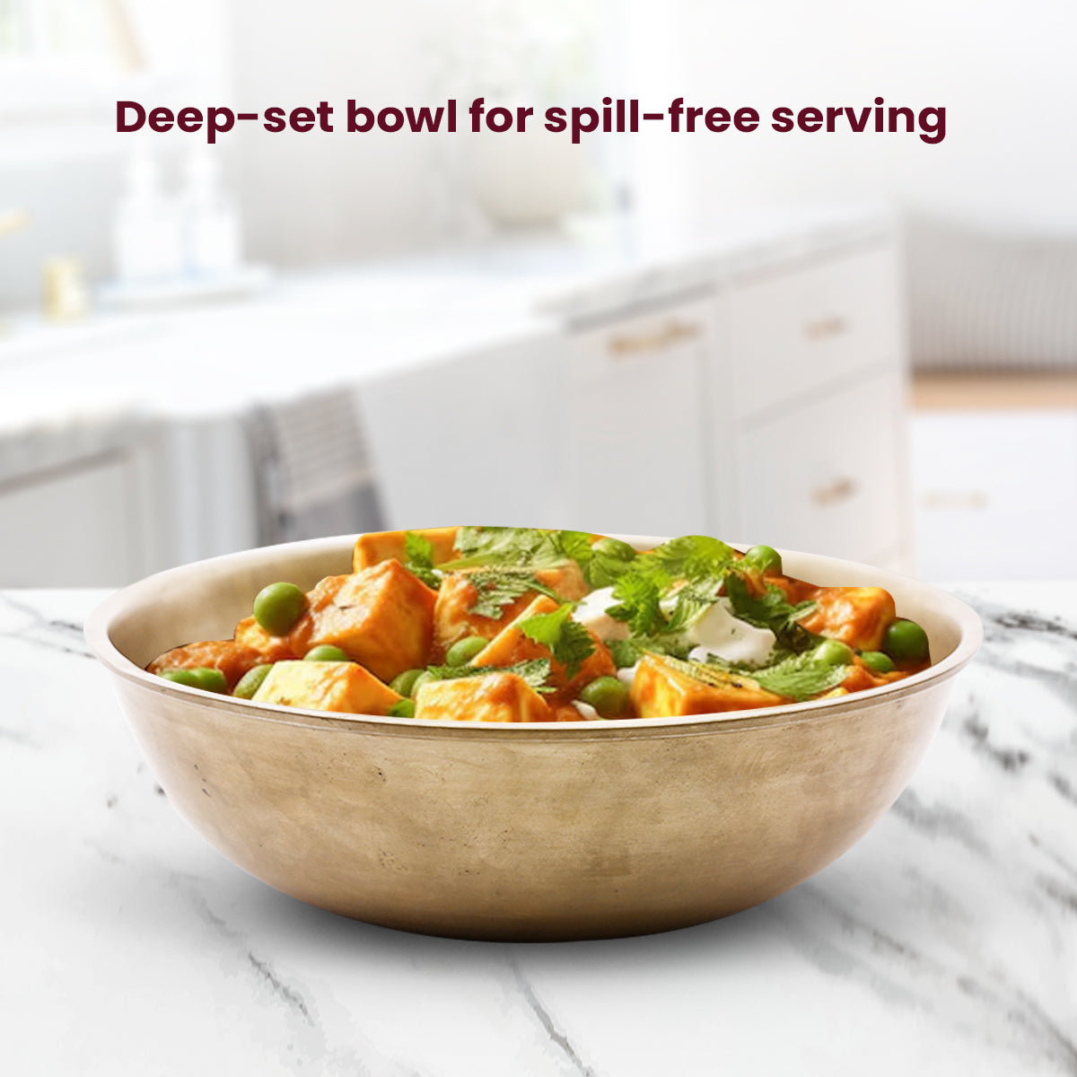 Traditional Pure Brass Bowl – Elegant Handcrafted Dining & Serving Bowl