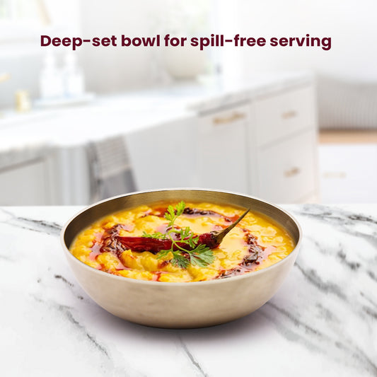 Handcrafted Pure Brass Serving Bowl – Traditional Elegance for Modern Kitchens