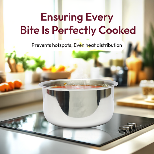 Premium Triplex Stainless Steel Tope Set with Lids – 4 Sizes (18cm, 20cm, 22cm, 24cm) – Ideal for Cooking & Serving