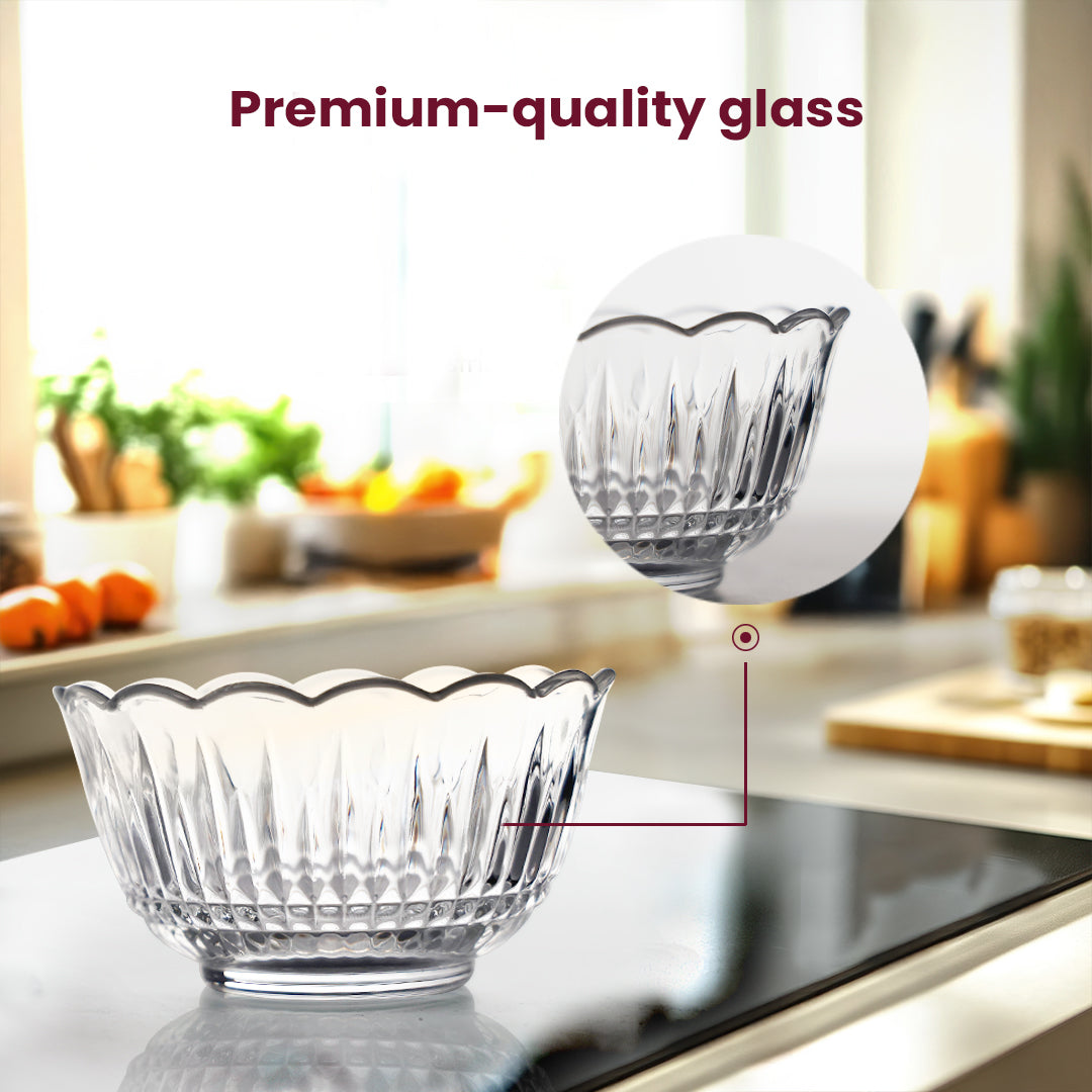 Elegant Clear Glass Bowl – 9cm Diameter – Versatile Tableware for Everyday & Special Occasions