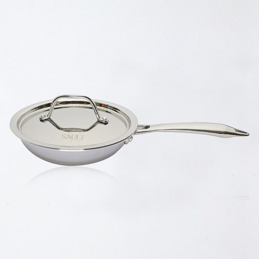 Triply Fry Pan with Lid – Durable Stainless Steel Pan for Frying, Searing & Everyday Cooking