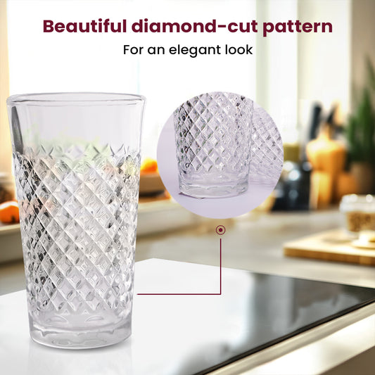 Diamond-Cut Glass Vivendi - Elevate Your Table with Hand-Cut Crystal Brilliance