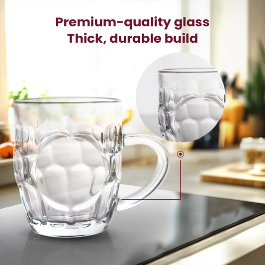 Premium Clear Glass Juice Tumbler – 10cm Large Drinking Glass for Juices, Shakes & Beverages