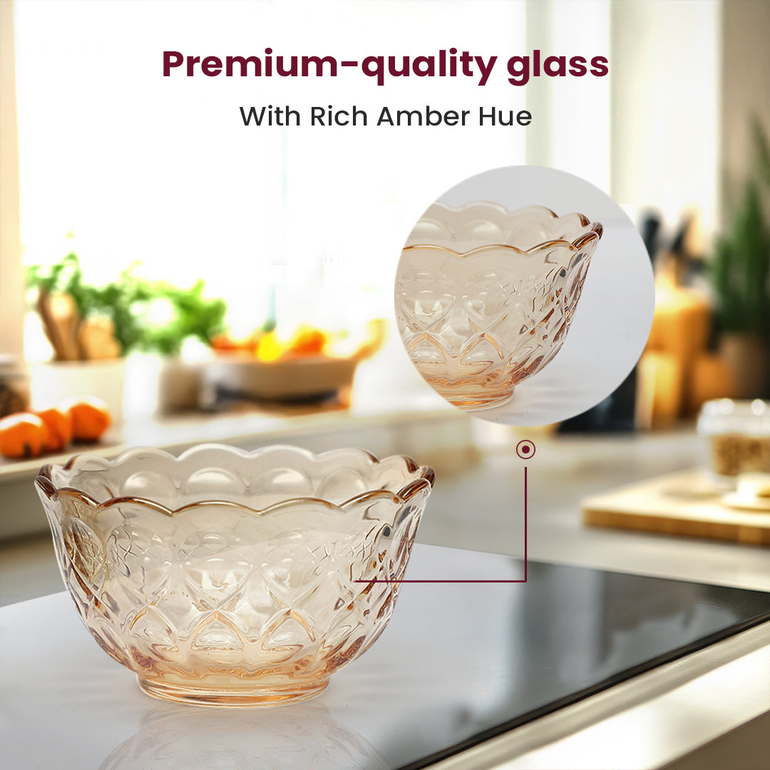 Luxurious Golden Glass Bowl – 9×9×5 cm Stylish Serveware & Décor