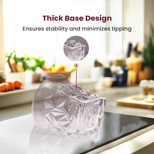 Faceted Crystal Glass Tumbler – Elevate Every Sip with a Touch of Elegance