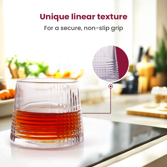 CROCK SAULT STORY Glass Macallan Revolving Tumblers