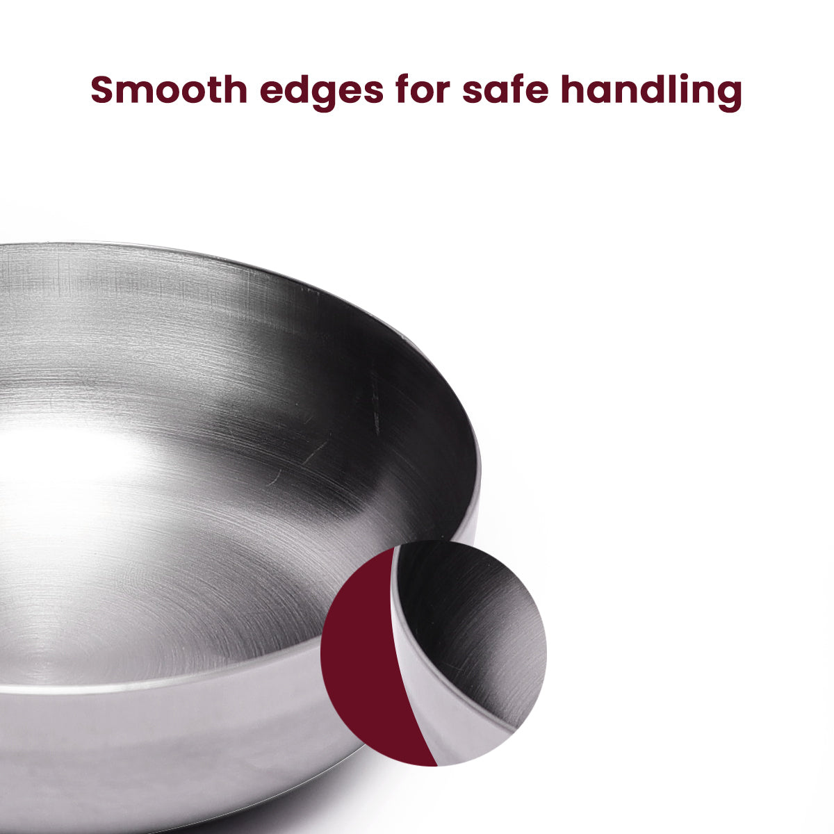 Stainless Steel Flat Katori Bowl – Food-Grade, Rust-Free Bowl for Halwa, salads, fruits, Snacks & Desserts