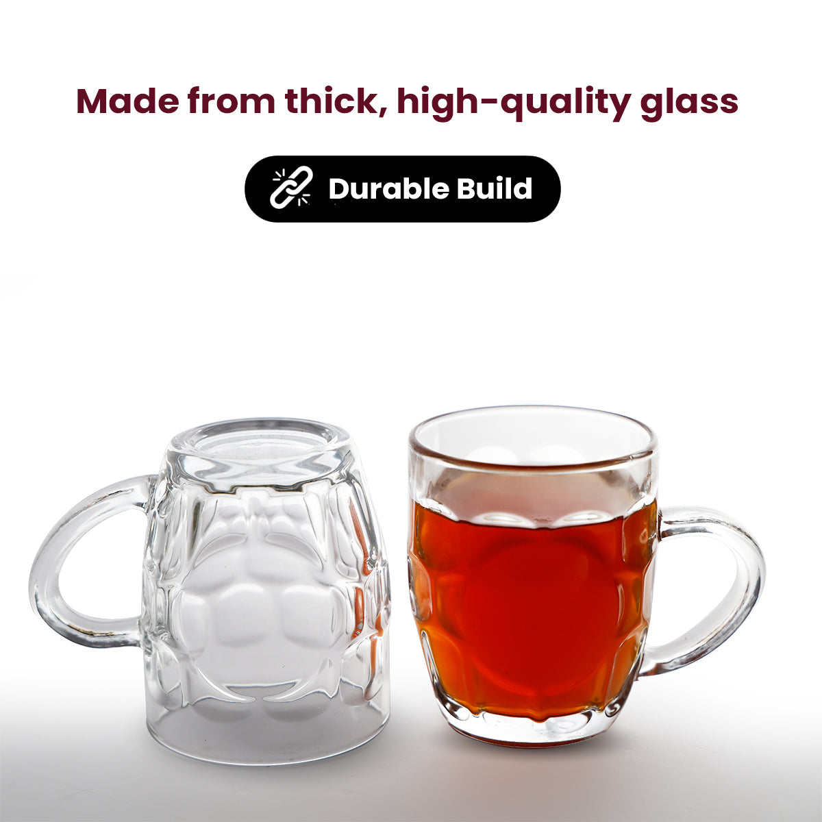 Premium Clear Glass Juice Tumbler – 10cm Large Drinking Glass for Juices, Shakes & Beverages