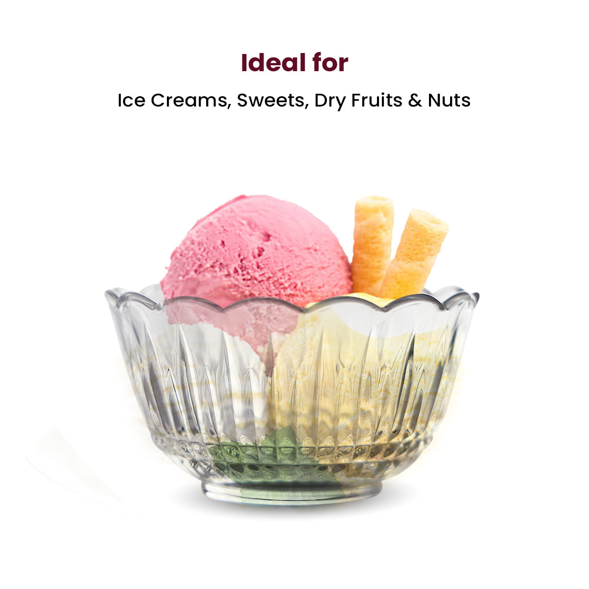 Elegant Clear Glass Bowl – 9cm Diameter – Versatile Tableware for Everyday & Special Occasions