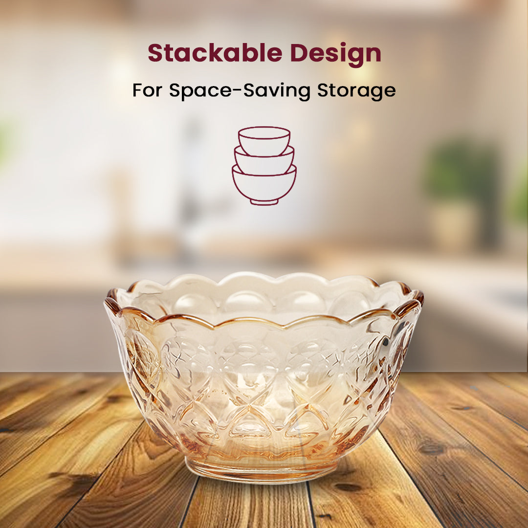Luxurious Golden Glass Bowl – 9×9×5 cm Stylish Serveware & Décor