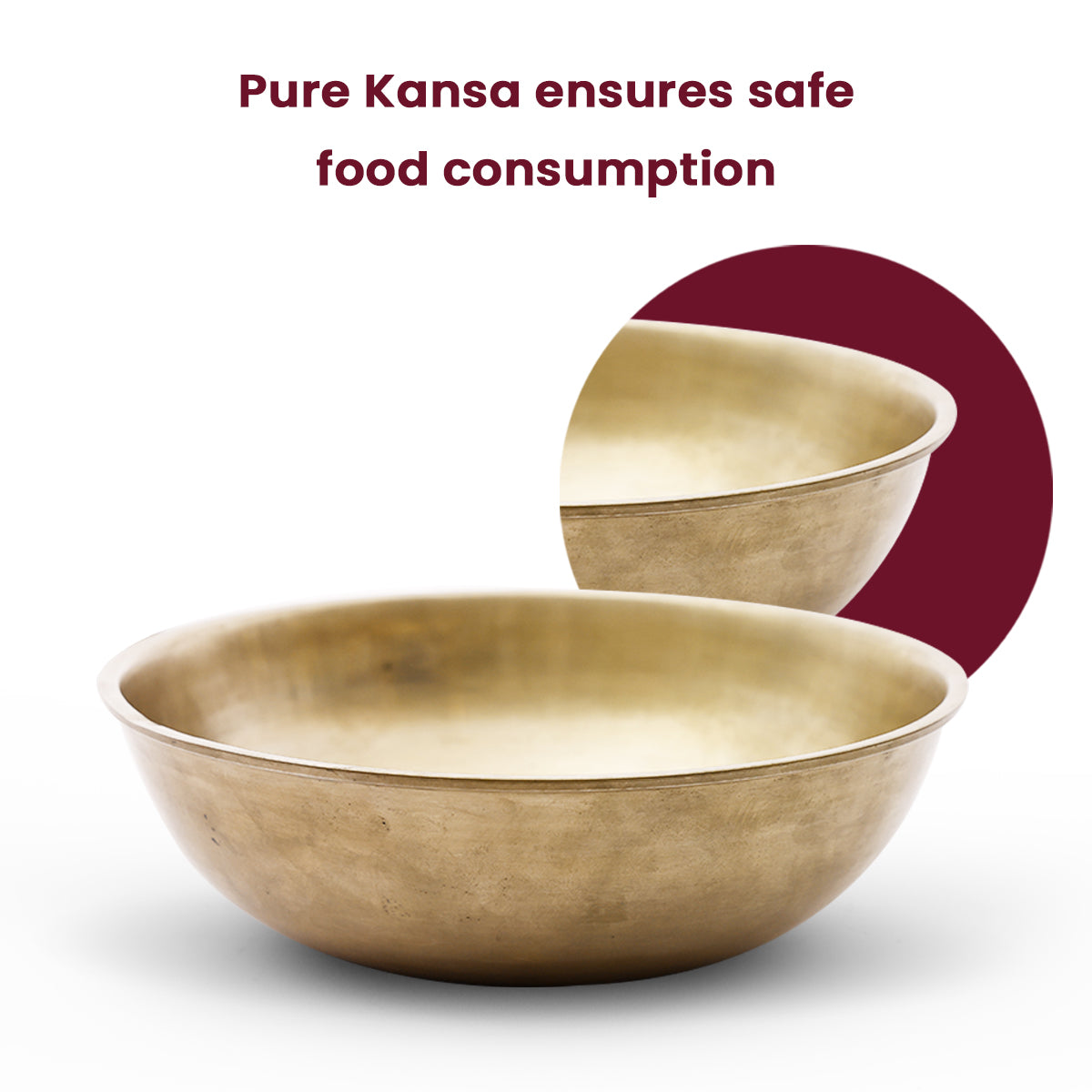 Traditional Pure Brass Bowl – Elegant Handcrafted Dining & Serving Bowl
