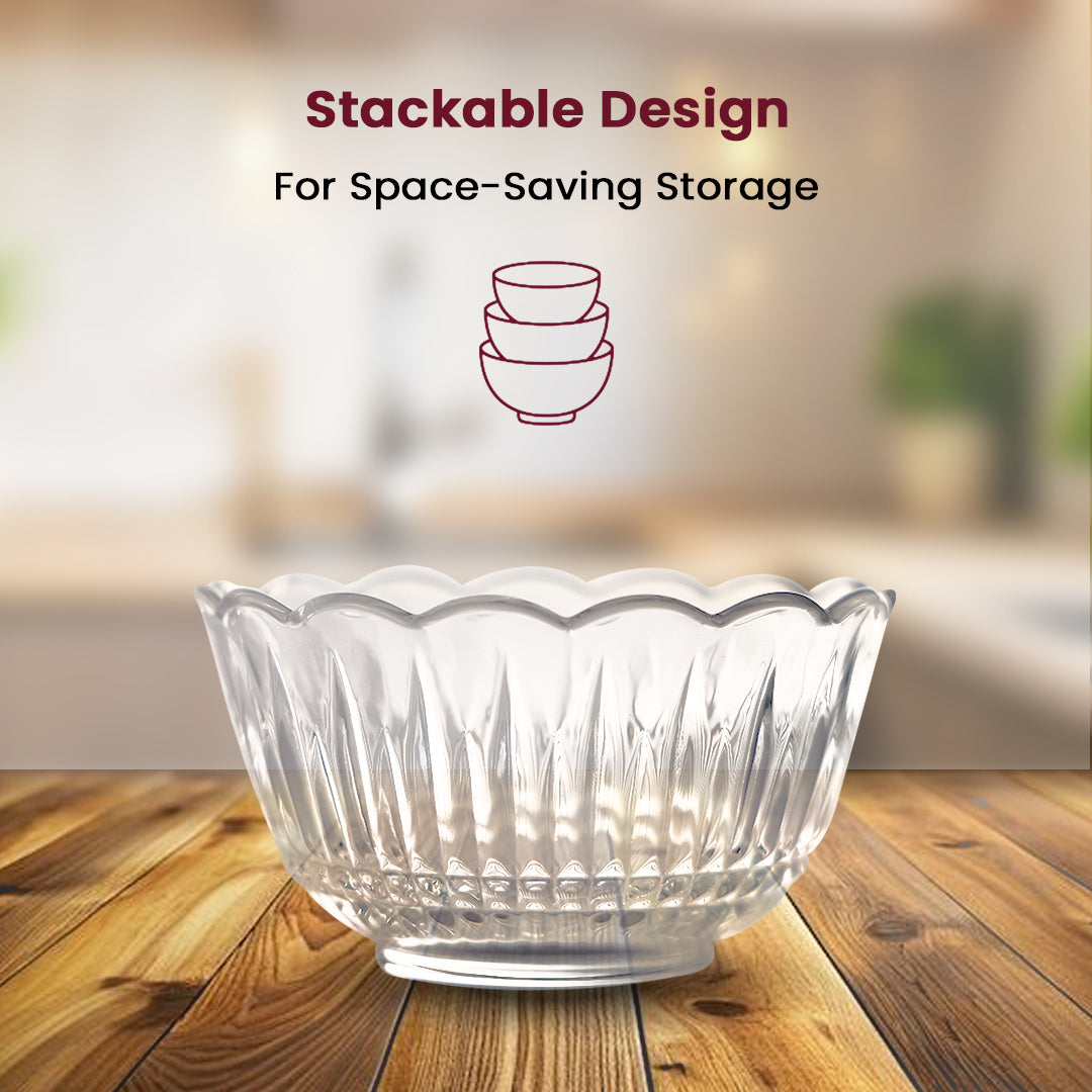 Elegant Clear Glass Bowl – 9cm Diameter – Versatile Tableware for Everyday & Special Occasions