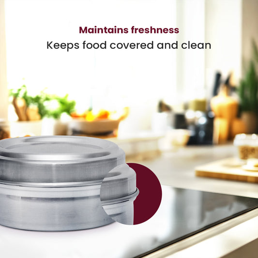 Sleek & Flat Steel CHOCOLATE Dabba – Compact Food-Grade Storage for Puris, Snacks & Chocolates