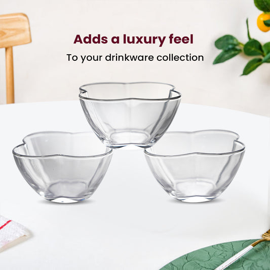 Elegant Clear Glass Bowl – 8.5cm Diameter – Perfect for Snacks, Sweets & Side Servings