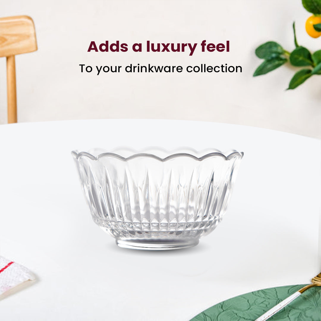 Elegant Clear Glass Bowl – 9cm Diameter – Versatile Tableware for Everyday & Special Occasions