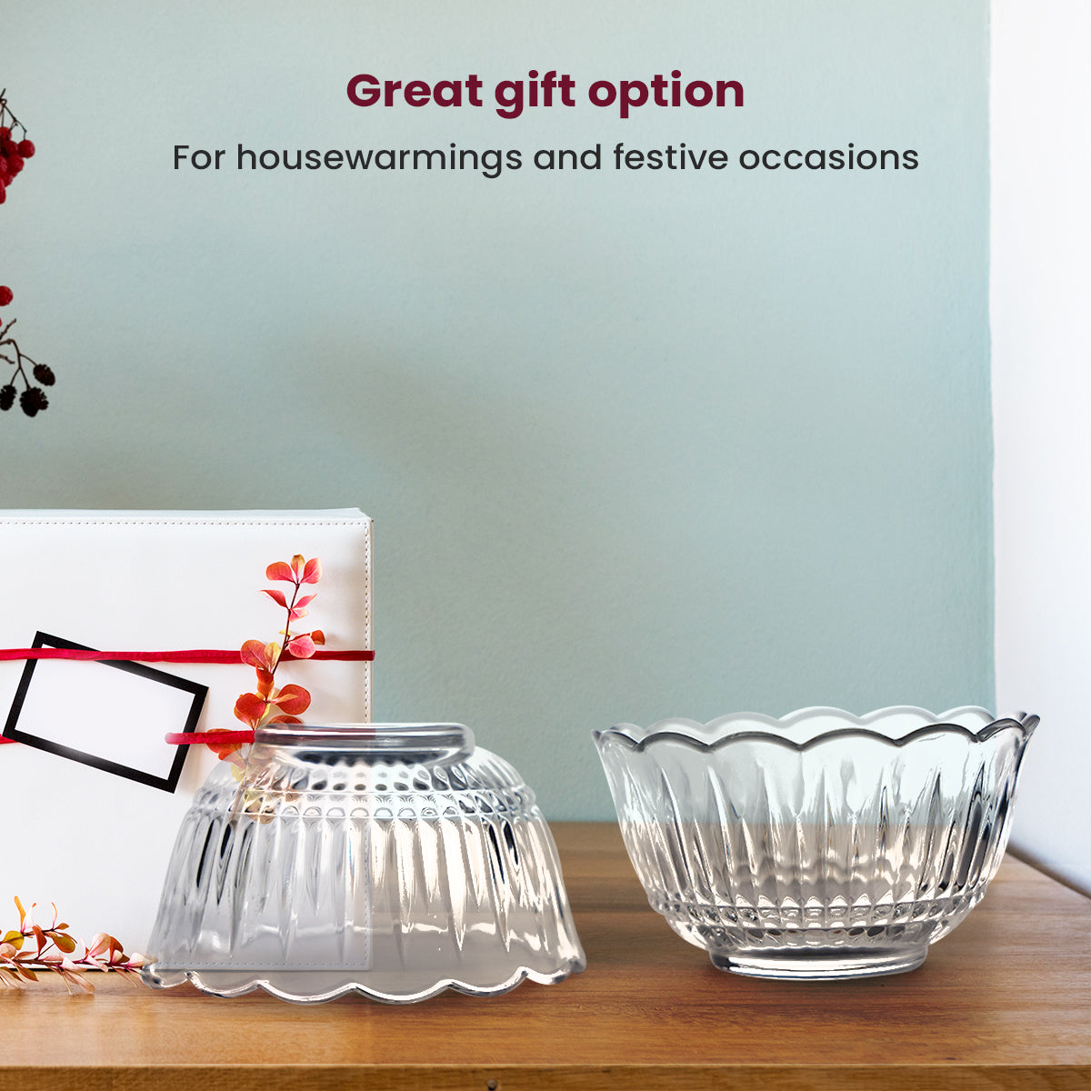 Elegant Clear Glass Bowl – 9cm Diameter – Versatile Tableware for Everyday & Special Occasions