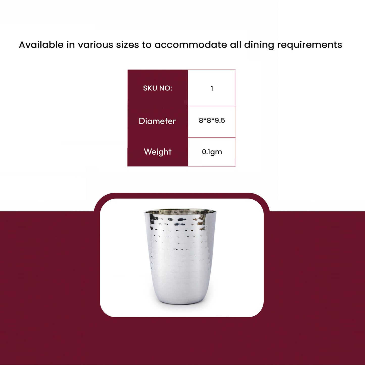 Classic Stainless Steel Water Glass – Lightweight, Durable & Food-Grade Tumbler for Everyday Use