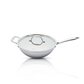 Premium Triplex Stainless Steel Cookware Combo – Wok with Lid 26cm, Frypan 22cm & Tadka Pan 11cm (3-Piece Set)