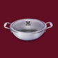Triply Stainless Steel Honeycomb Kadhai with Glass Lid – Induction & Gas Compatible