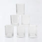 Hammered Square Smokey Juice Glass (6pc set) – Minimalist Form Meets Textured Elegance