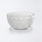 Elegant Textured Glass Bowl with Footed Base – 9.5×9.5×6 cm