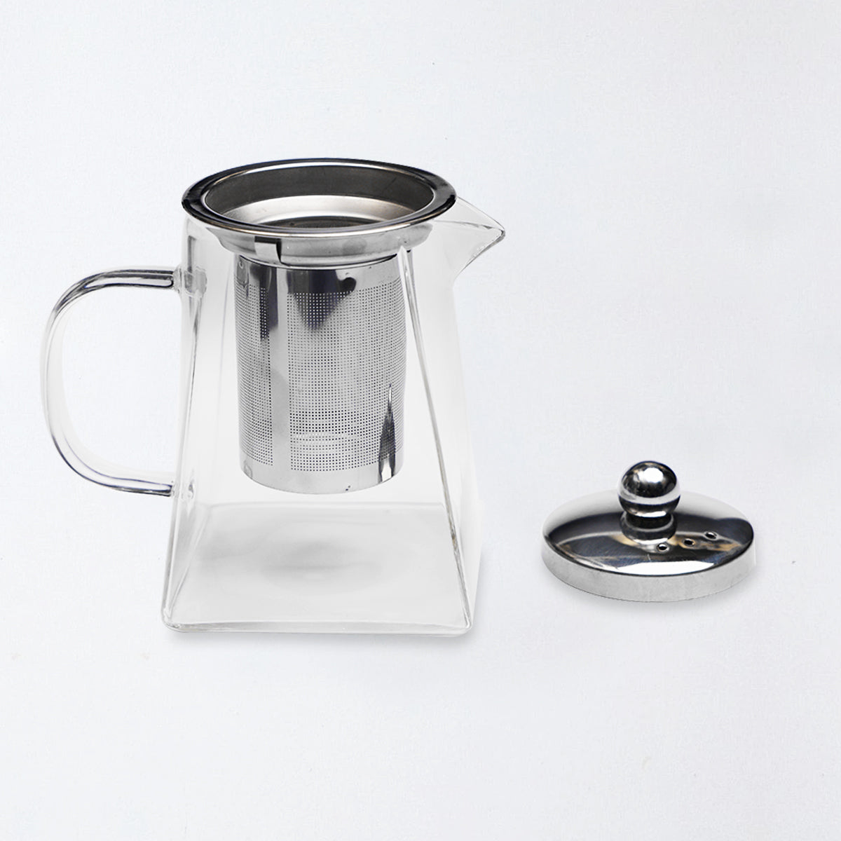 Hoyya Premium Glass Kettle with Stainless Steel Infuser – Elegant Tea Pot for Loose Leaf Brewing