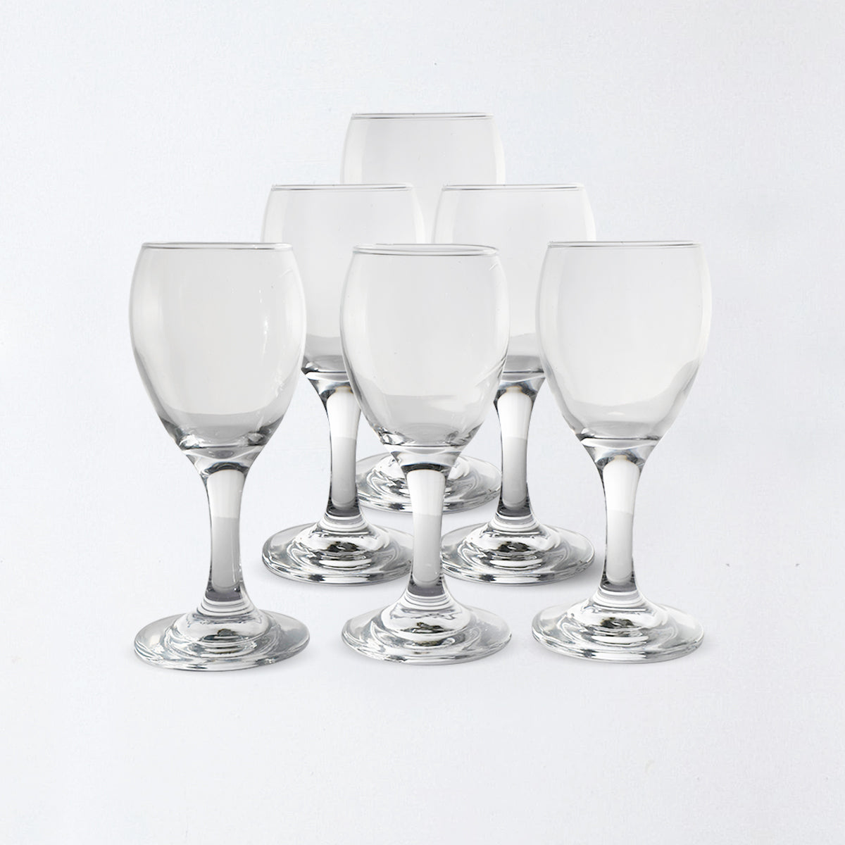 Elegant Clear Glass Wine Glass – 16cm Tall, Classic Design for Wine & Beverages