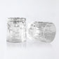 Embossed Ice Block Glass (6pc Set) – CROCK Hi Luxe Brick Whisky Tumbler