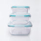 Square Glass Storage Container with Airtight Lid