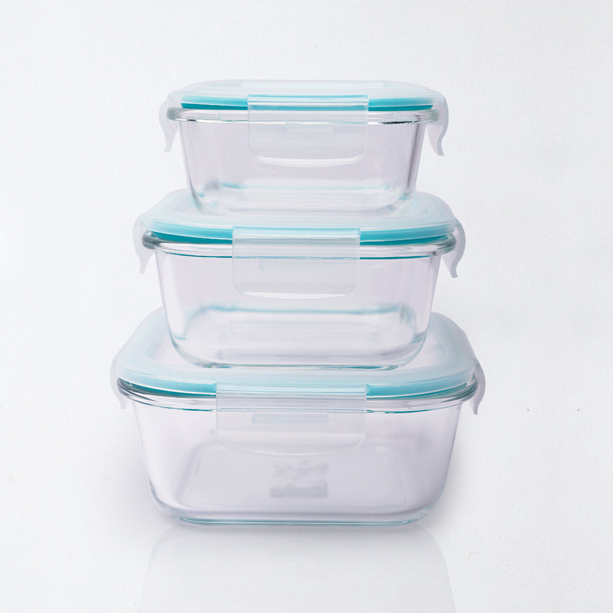Square Glass Storage Container with Airtight Lid