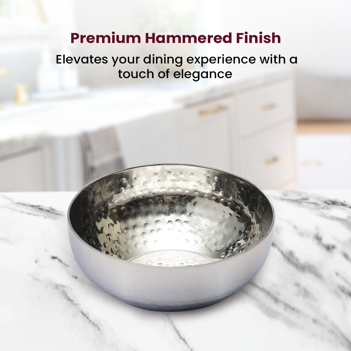 Hammered Stainless Steel Wati – Premium Food-Grade Serving Bowl for Daily Dining