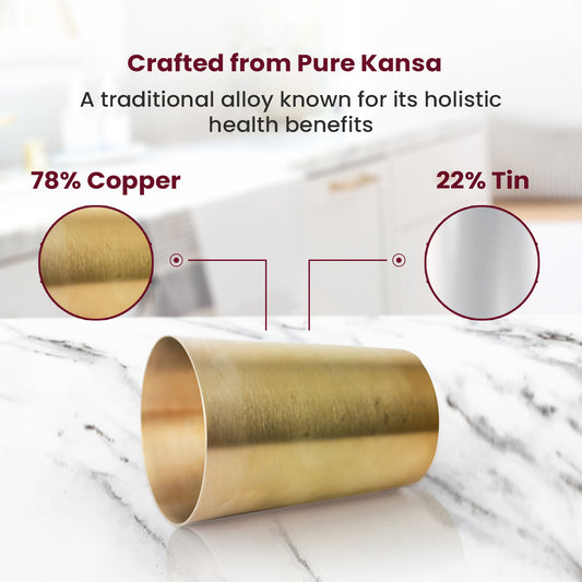 Pure Kansa Glass – Ancient Wellness in Every Sip (1 pc)