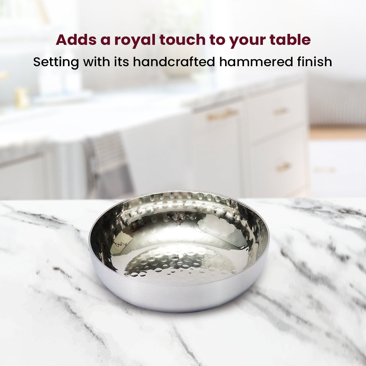 Stainless Steel Halwa Plate – Food-Grade, Rust-Free Flat Bowl for Halwa, salads, fruits, Snacks & Desserts