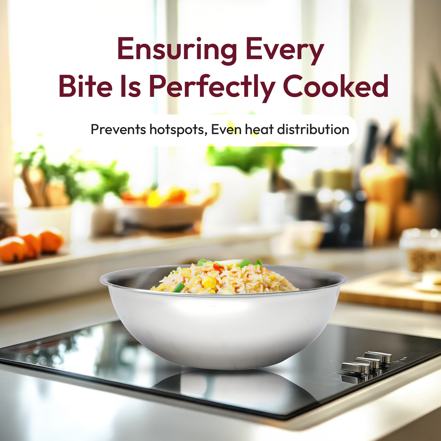 Premium Triplex Stainless Steel Cookware Set – Hybrid Tawa 30cm, Frypan 20cm & Tasala with Lid 20cm