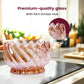 Golden Spiral Glass Dessert Bowl – Elegant Swirl Design for Modern Homes