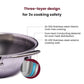 Triply Stainless Steel Honeycomb Kadhai with Glass Lid – Induction & Gas Compatible