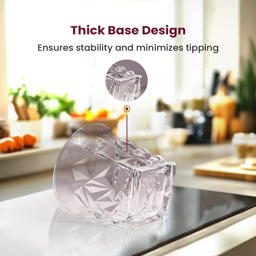 Faceted Crystal Glass Tumbler – Elevate Every Sip with a Touch of Elegance