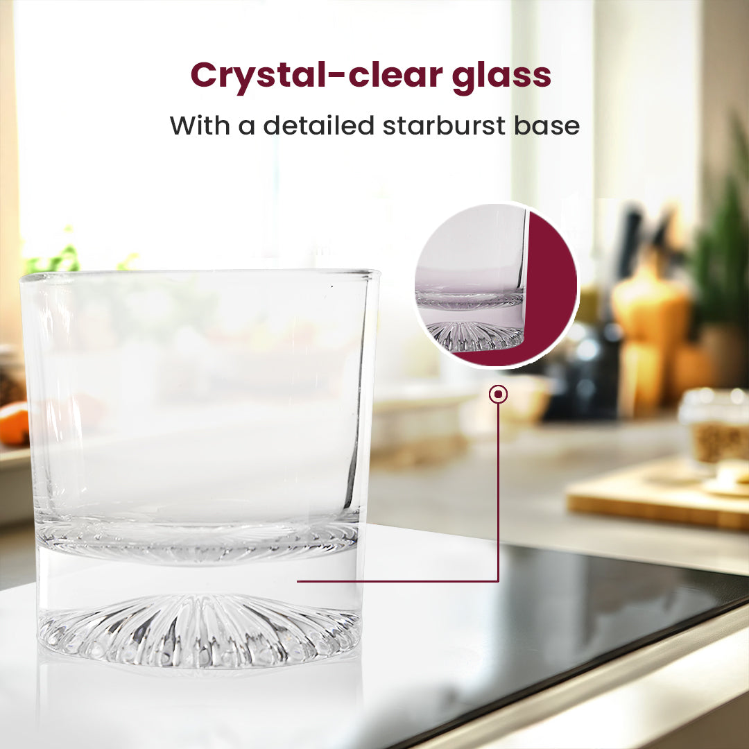 Starburst Base Whisky Glasses | Classic Elegance with a Twist