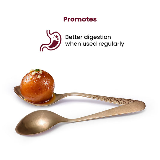Pure Kansa Bronze Spoon – Premium Ayurvedic Dining Spoon for Healthy Eating, Durable & Handcrafted